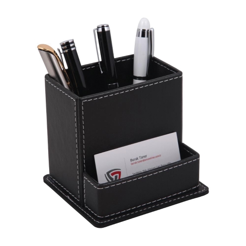 Faux Leather Pen Holder